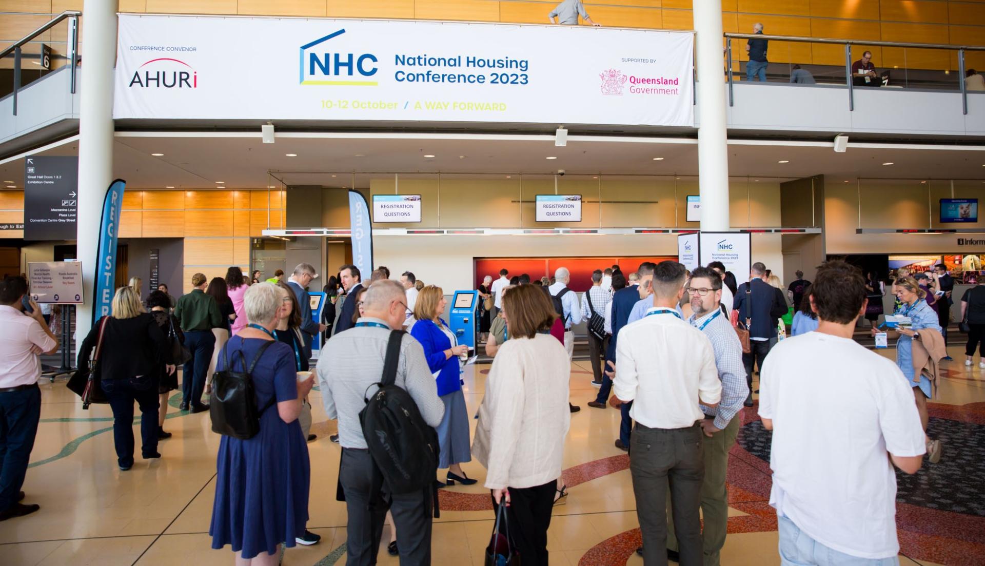 Wide view of people gathering at National Housing Conference 2023