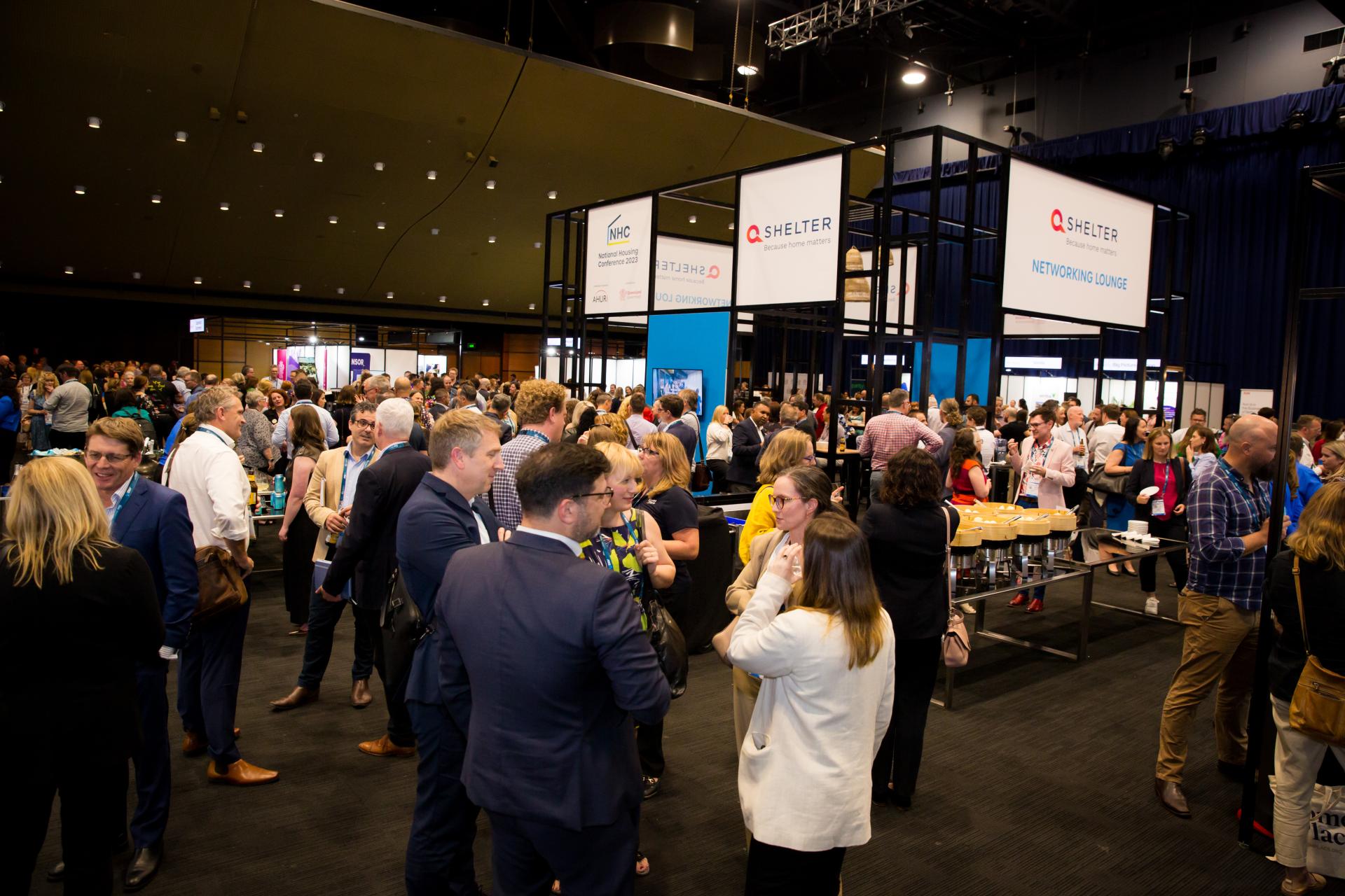 Wide view of people gathering at National Housing Conference 2023