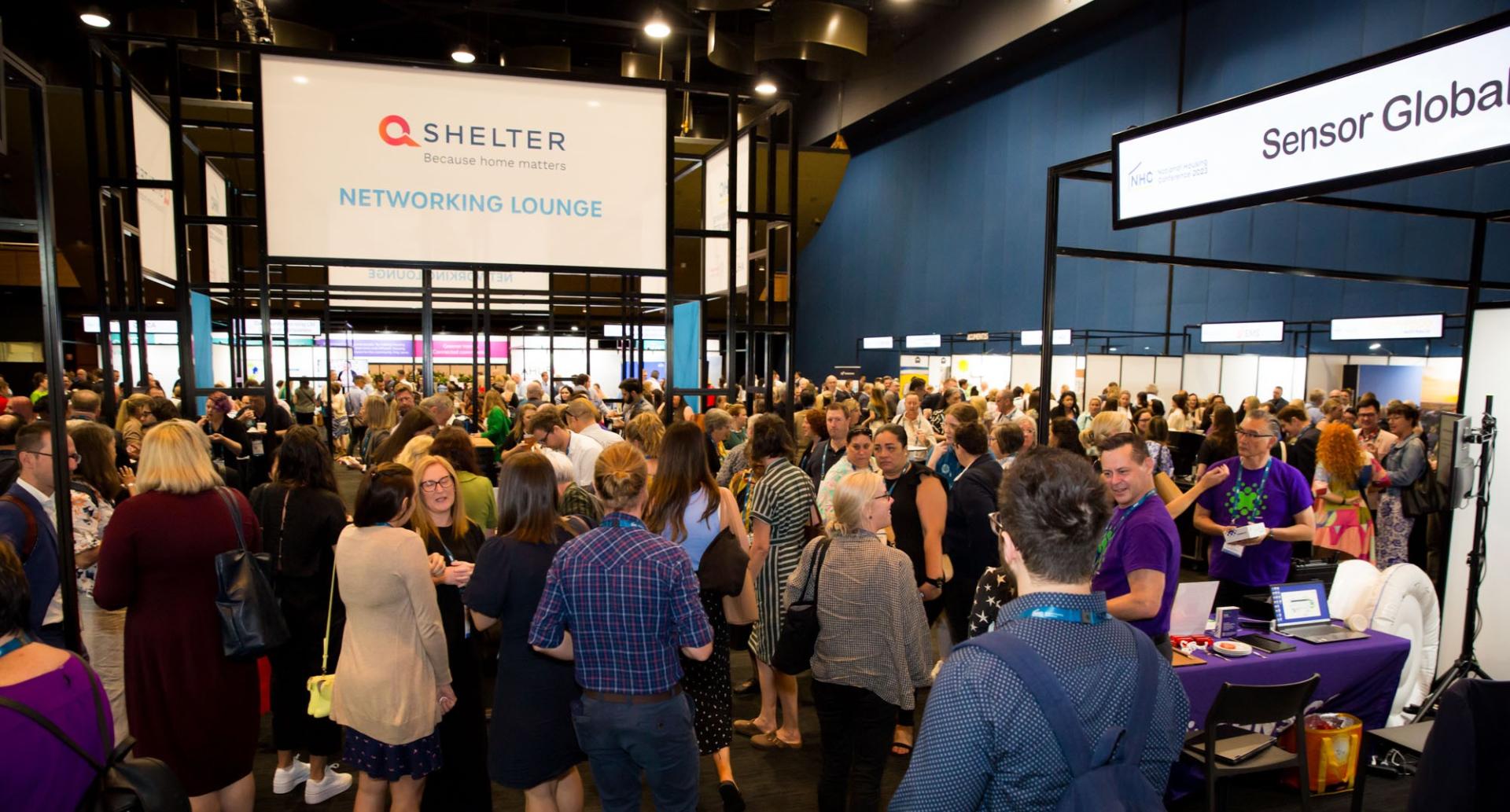 Wide view of exhibition space at National Housing Conference 2023